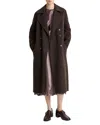 Vince Double Breasted Long Wool-blend Coat