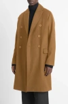 Vince Double Breasted Wool Blend Coat In Cedar