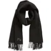 Vince Double Face Cashmere Scarf In Black