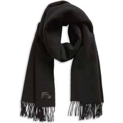 Vince Double Face Cashmere Scarf In Black