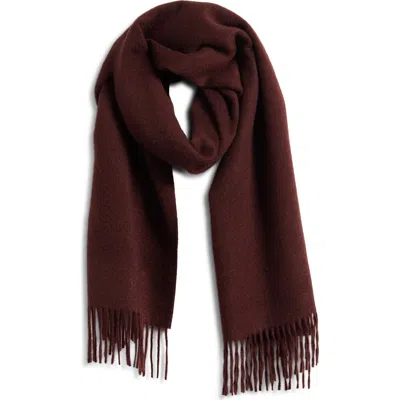 Vince Double Face Cashmere Scarf In Brown