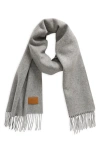 Vince Double Face Cashmere Scarf In Heather Grey