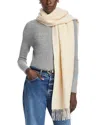 Vince Double Face Cashmere Scarf In Ivory