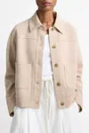 Vince Double-face Cropped Jacket In Light Sandbar