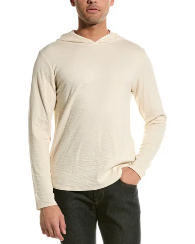 Vince Double Face Hooded Shirt In Sand