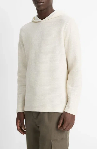 Vince Double Face Hoodie In White