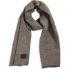 Vince Double Face Houndstooth Scarf In Gray