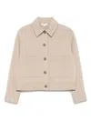 Vince Double-face Cropped Jacket In Light Sandbar