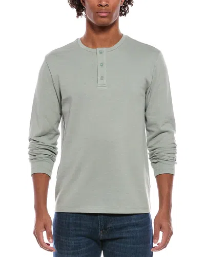 Vince Double Face Pique Henley In Animal Print