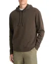 Vince Double Face Pullover Hoodie In Night Moss