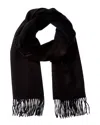 Vince Double-face Solid Cashmere Scarf In Black
