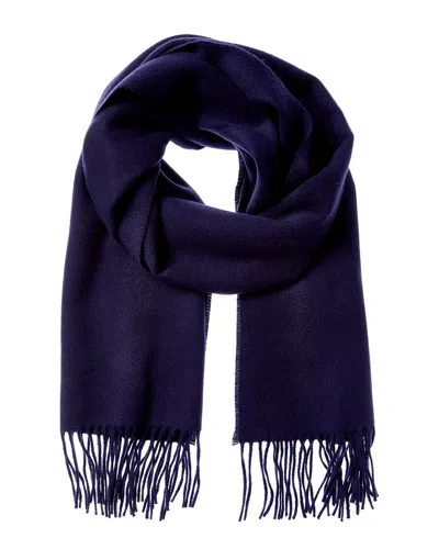 Vince Double-face Solid Cashmere Scarf In Blue
