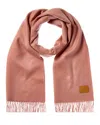 Vince Double-face Solid Cashmere Scarf In Pink