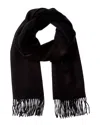 Vince Double-face Solid Cashmere Scarf In Black