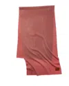 Vince Double-face Solid Leather-trim Wool & Cashmere-blend Scarf In Pink