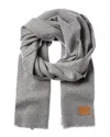 Vince Double-face Solid Wool & Cashmere-blend Scarf In Gray