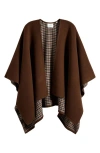 Vince Double Face Wool & Cashmere Cape In Purple