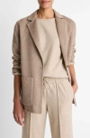 Vince Double Faced Cardigan Blazer In Nude