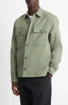 Vince Double Face Workwear Button-up Shirt In Broad Leaf
