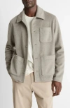 Vince Double Knit Chore Jacket In Gray