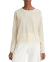 Vince Double Layer Crewneck Sweater In White