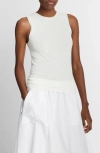 VINCE DOUBLE LAYER COTTON BLEND TANK