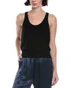 Vince Double Layer Mesh Sweater Tank In Black