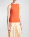 Vince Double-layer Shell Top In Coral Combo