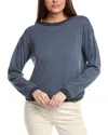 Vince Double Layer Sweater In Blue