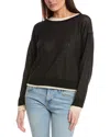 Vince Double Layer Sweater In Black