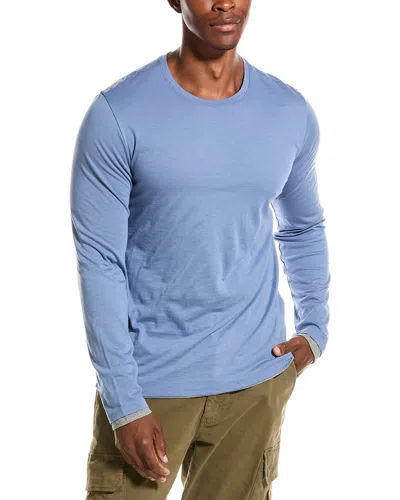 Vince Double Layer T-shirt In Blue