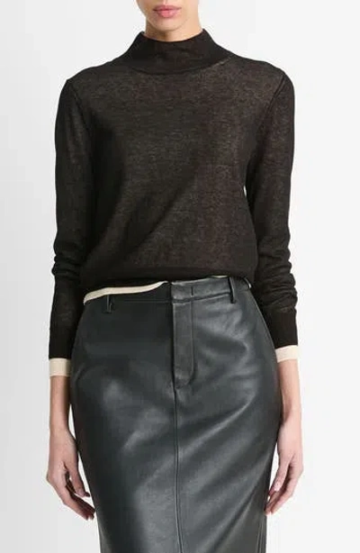 VINCE VINCE DOUBLE LAYER TURTLENECK SWEATER