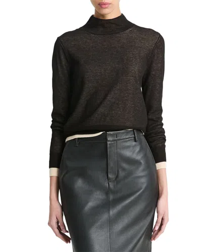 VINCE VINCE DOUBLE LAYER TURTLENECK TOP