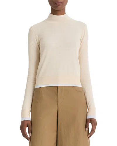 VINCE VINCE DOUBLE LAYER TURTLENECK TOP