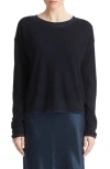 Vince Double Layer Crewneck Sweater In Coastal/light Coastal