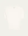 Vince Double-layered Ribbed Elbow-sleeve Top In White