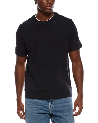 Vince Double Neckline Crewneck T-shirt In Animal Print