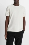Vince Double Neckline Pima Cotton T-shirt In White