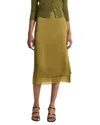 Vince Double Side Slit Straight Skirt In Pink