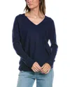 Vince Double V-neck Pullover In Blue