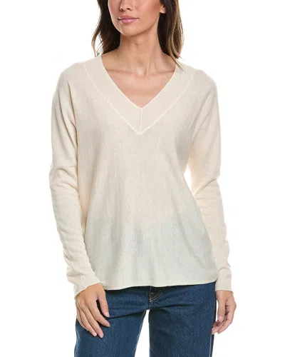 Vince Double V-neck Pullover In Burgundy