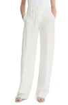 Vince Mid Rise Double Waistband Trousers In Off White