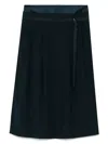 Vince Double-waist D-ring Midi Skirt In Blau