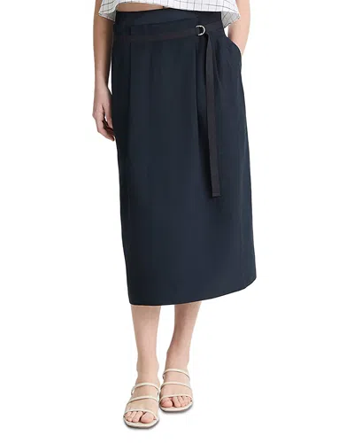 Vince Double Waistband D Ring Skirt In Coastal