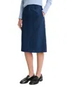 Vince Double Waistband Cotton Twill Pencil Skirt