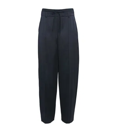 Vince Double-waistband Tailored Trousers In Blue