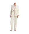 Vince Double-breasted Suit Jacket In Neutral