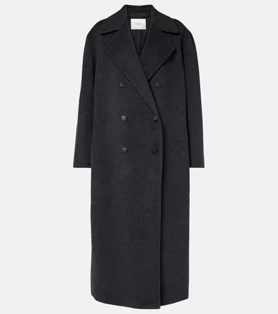 VINCE DOUBLE-BREASTED WOOL-BLEND COAT