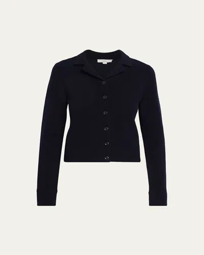 Vince Double-face Wool Cardigan In Black