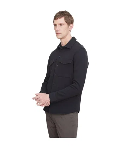 Vince Double-knit Overshirt Jacket In Black